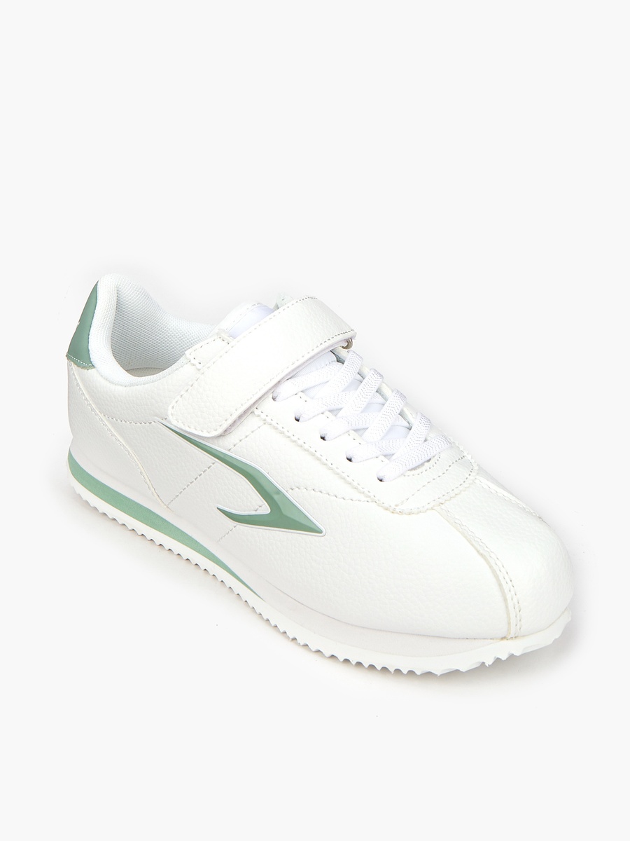 Panelled Sports Shoes with Hook and Loop Closure