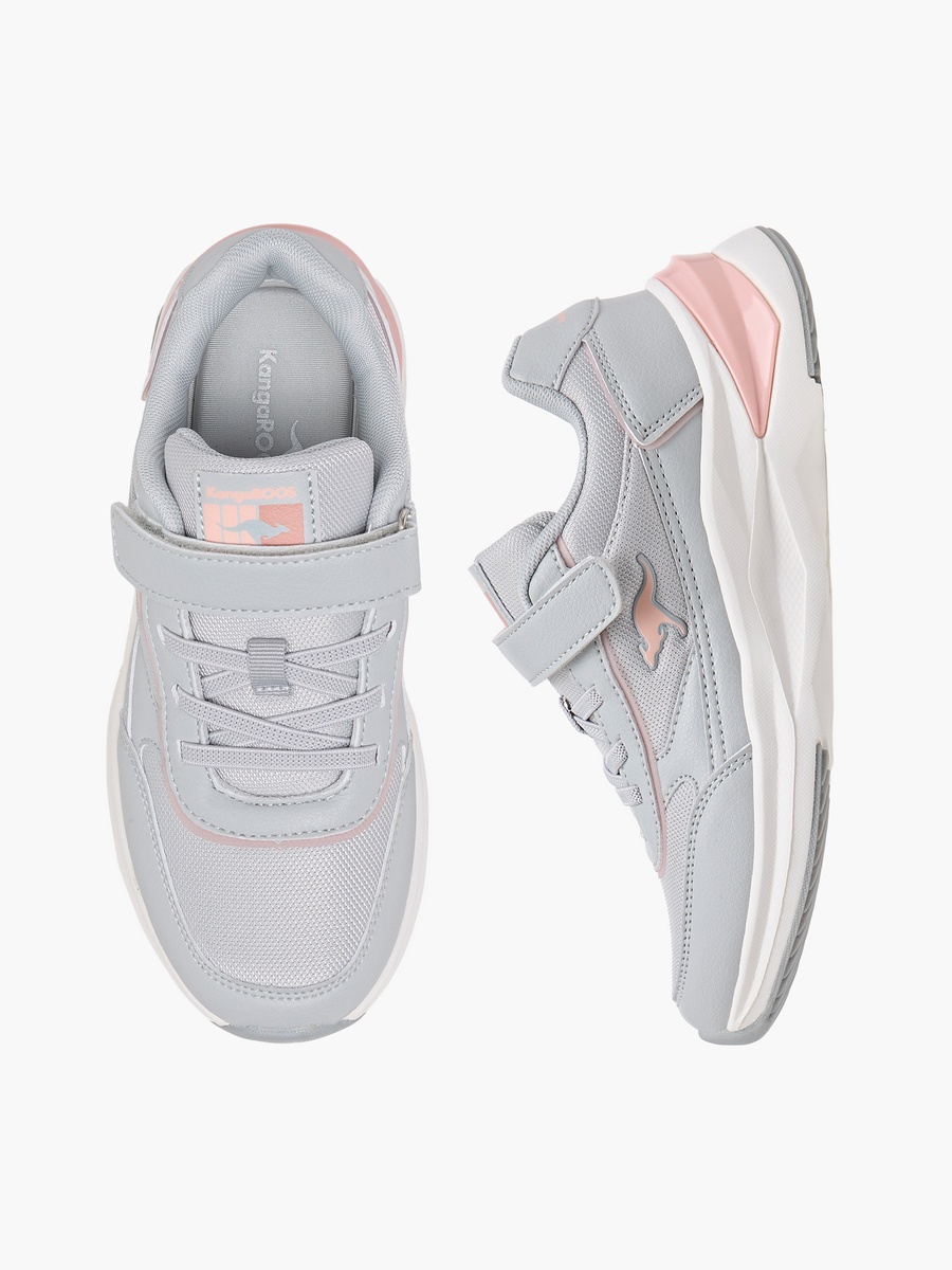 Panelled Sports Shoes with Hook and Loop Closure
