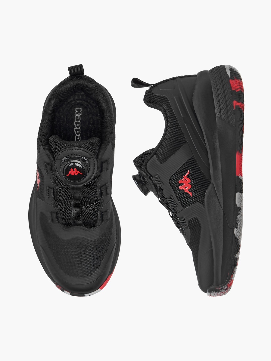 Logo Print Sports Shoes with Rotating Buckle Closure