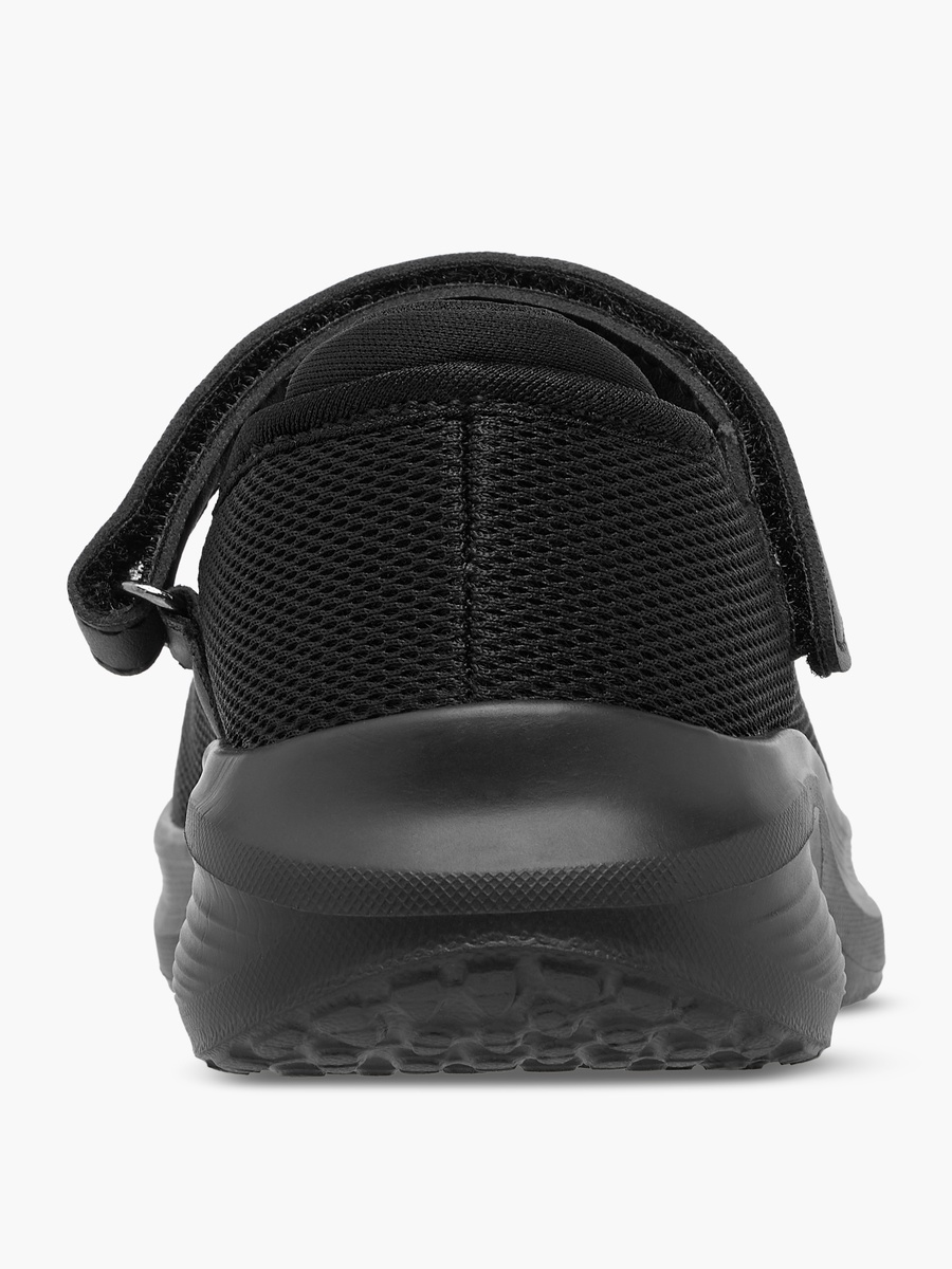Textured School Shoes with Hook and Loop Closure
