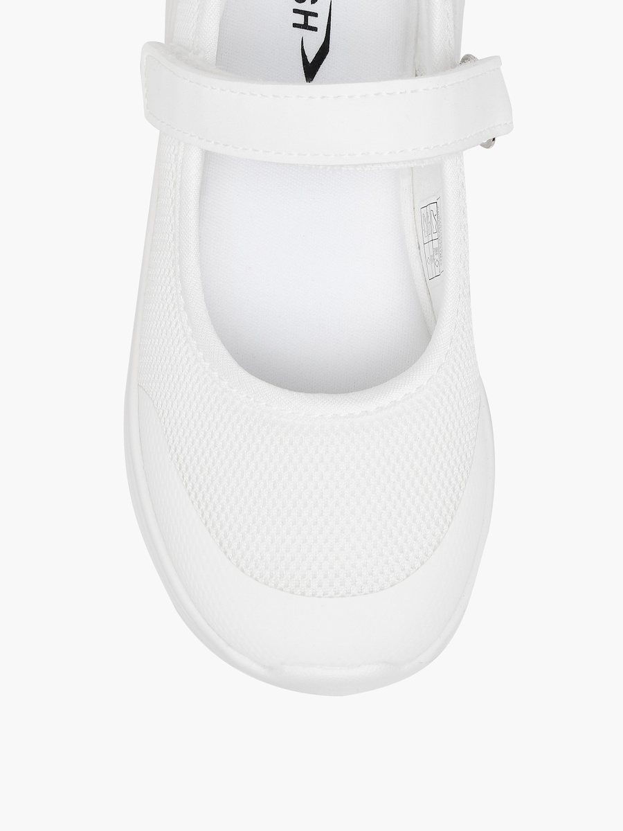 Textured School Shoes with Hook and Loop Closure