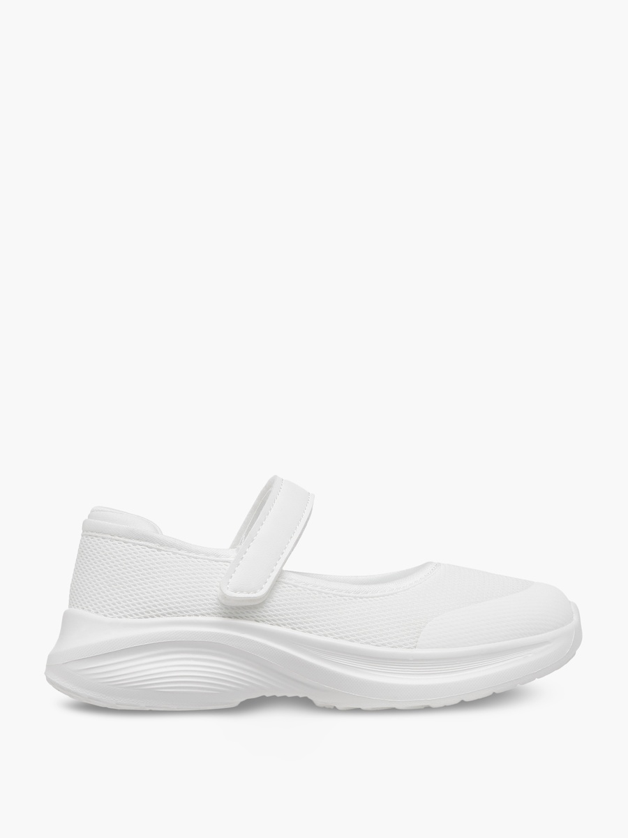 Textured School Shoes with Hook and Loop Closure
