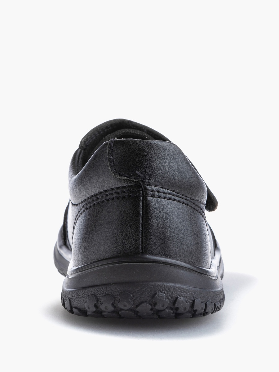 Logo Embossed School Shoes with Hook and Loop Closure - 355515