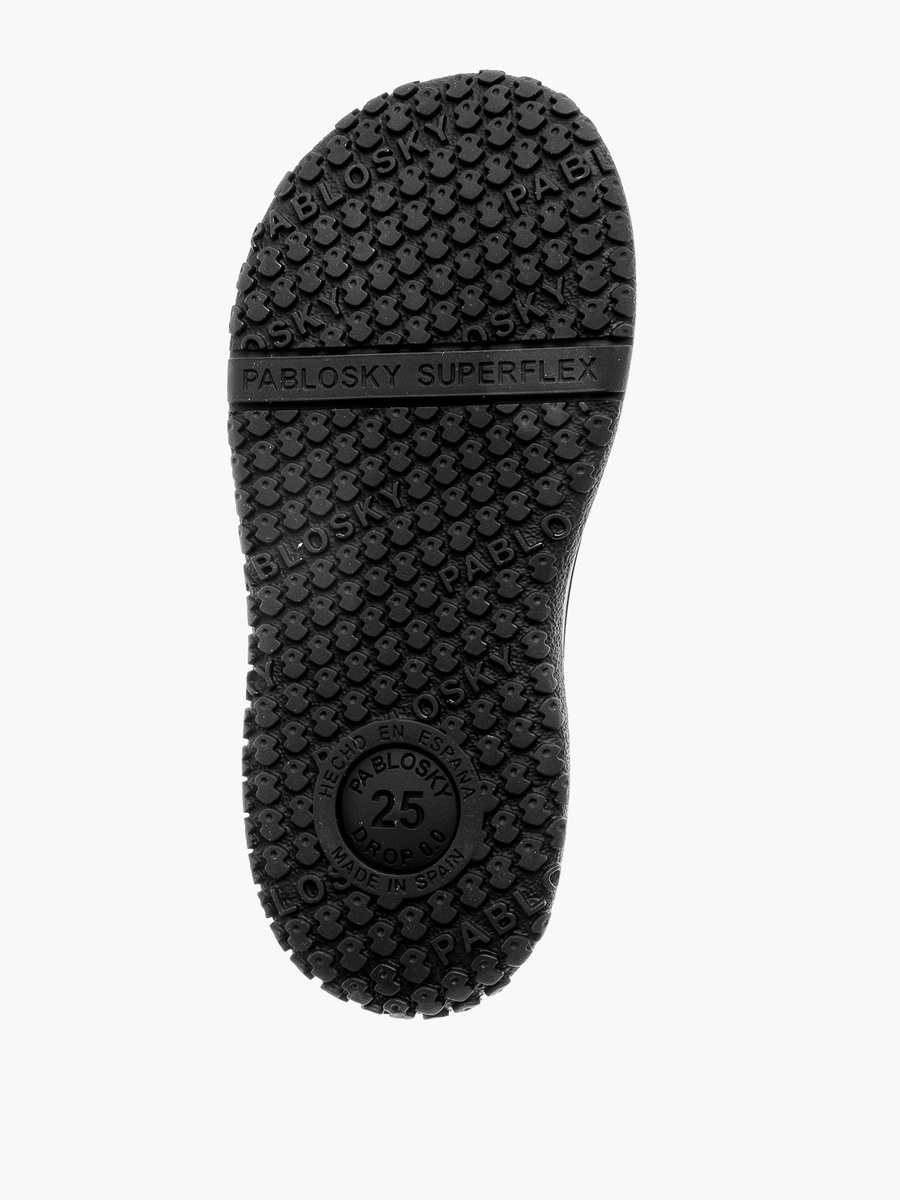 Panelled School Shoes with Hook and Loop Closure - 355815-J