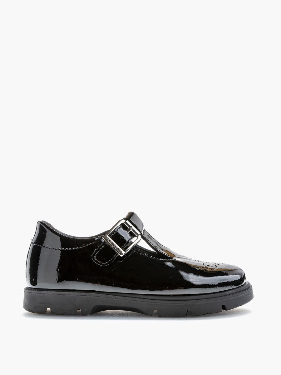 Perforated School Shoes with Buckle  Closure - 360119-Y