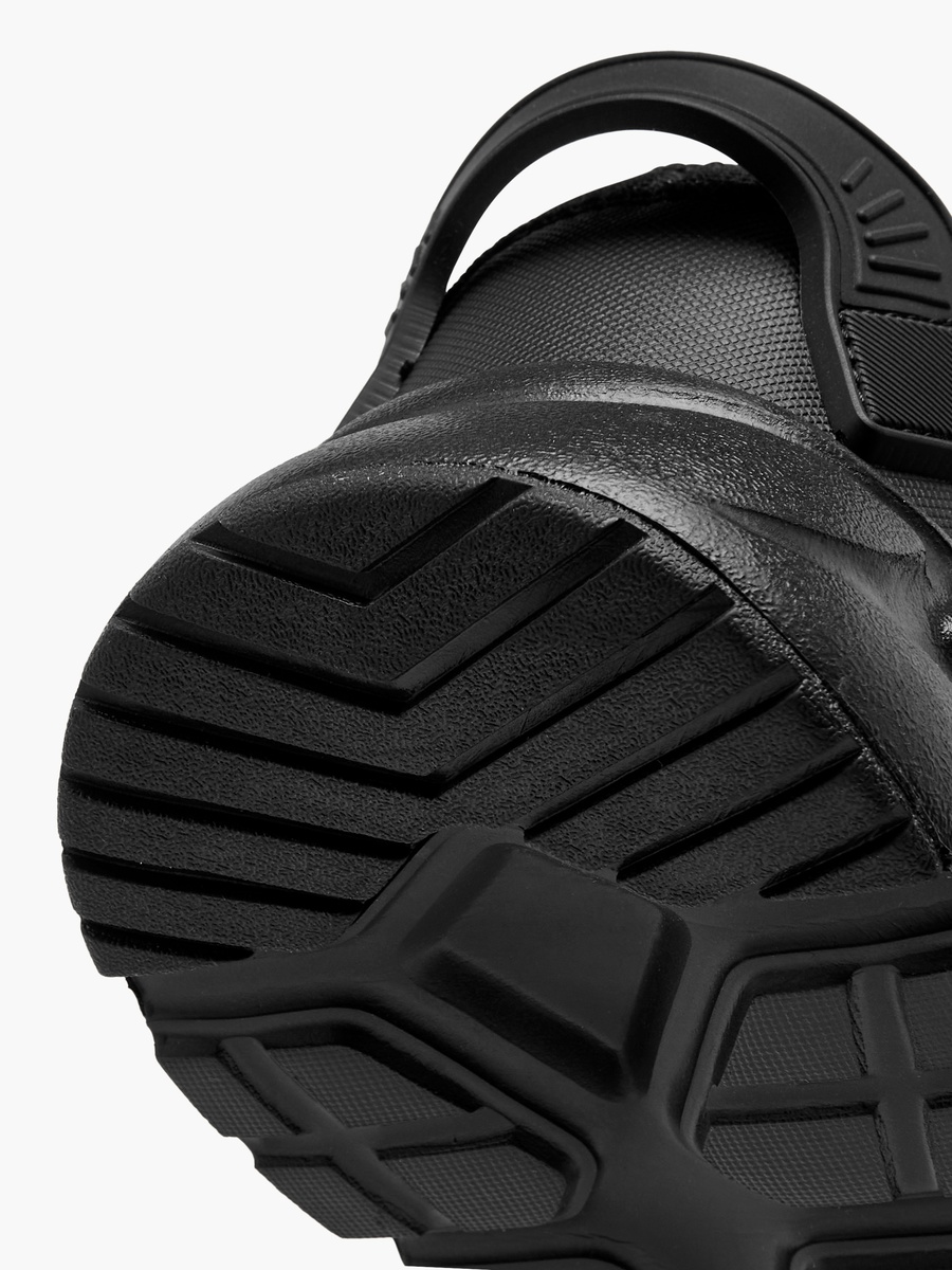 Panelled School Shoes with Hook and Loop Closure