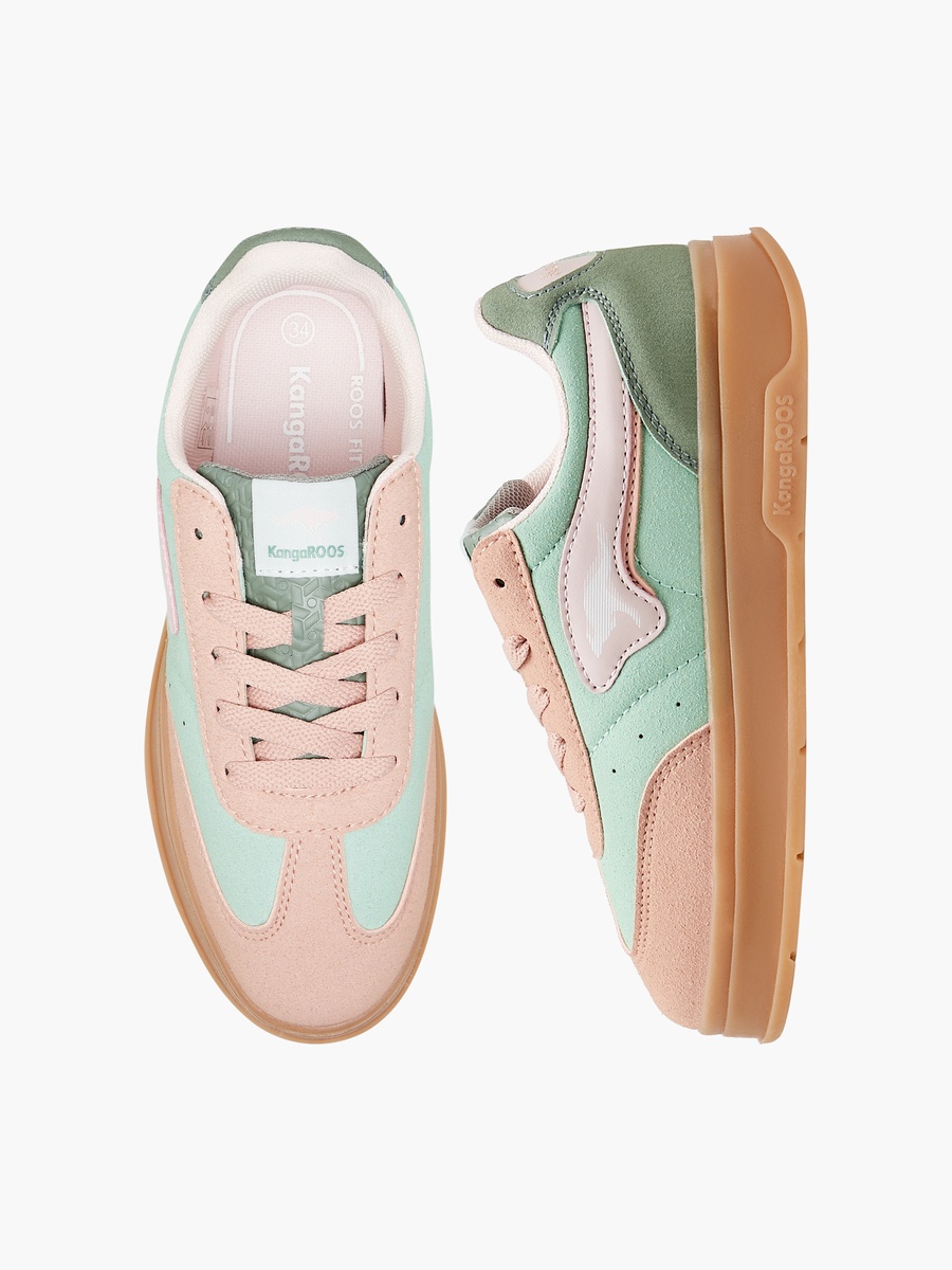 Panelled Sneakers with Lace-Up Closure