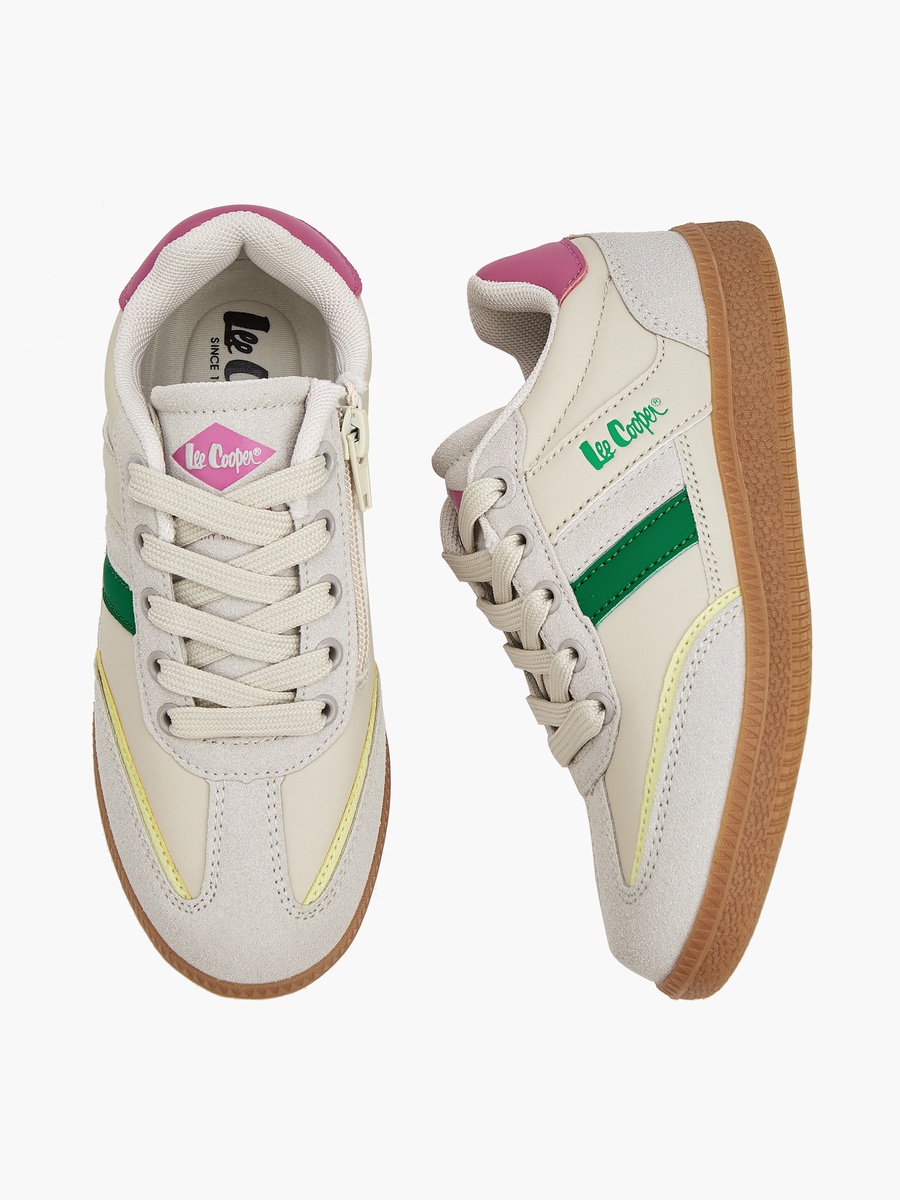 Panelled Lace-Up Sneakers