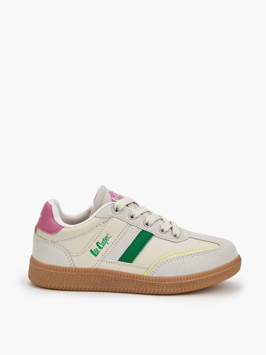 Panelled Lace-Up Sneakers