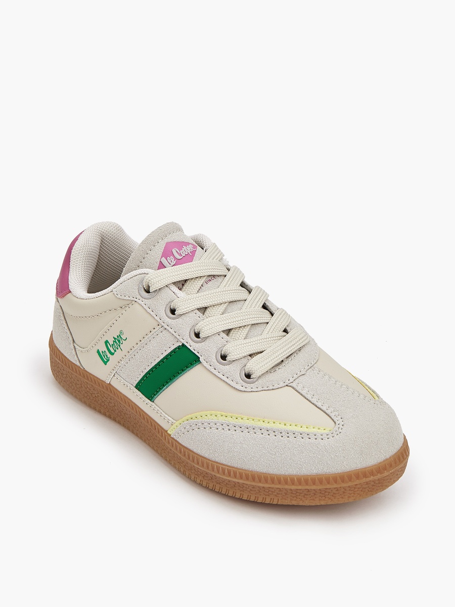 Panelled Lace-Up Sneakers