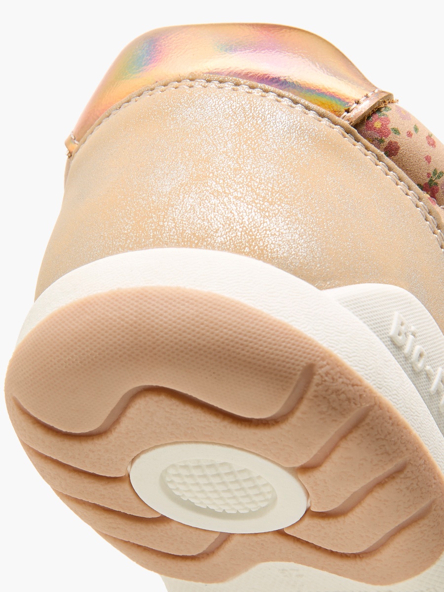 Butterfly Patch Floral Print Sneakers with Hook and Loop Closure