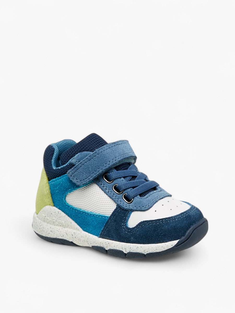 Panelled Sneakers with Hook and Loop Closure