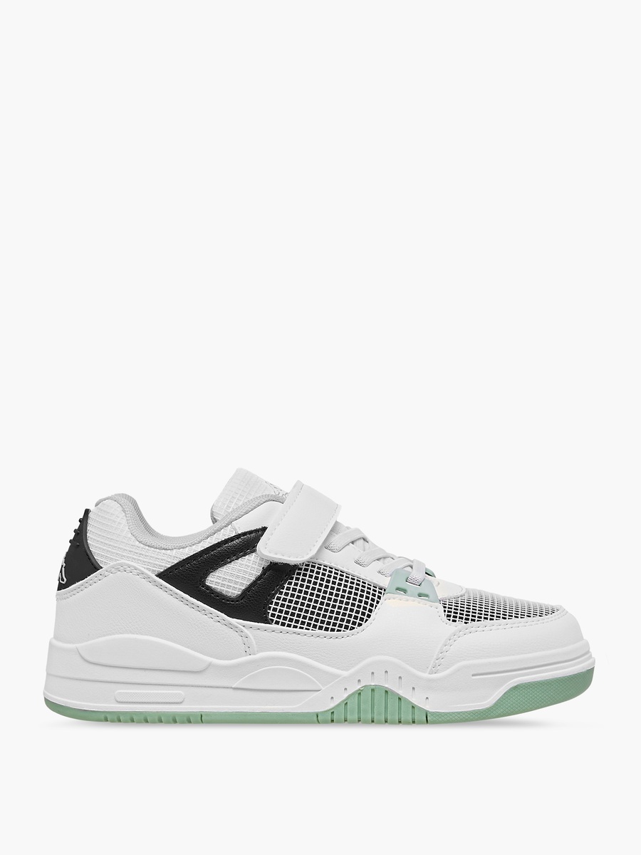 Logo Detail Sneakers with Hook and Loop Closure