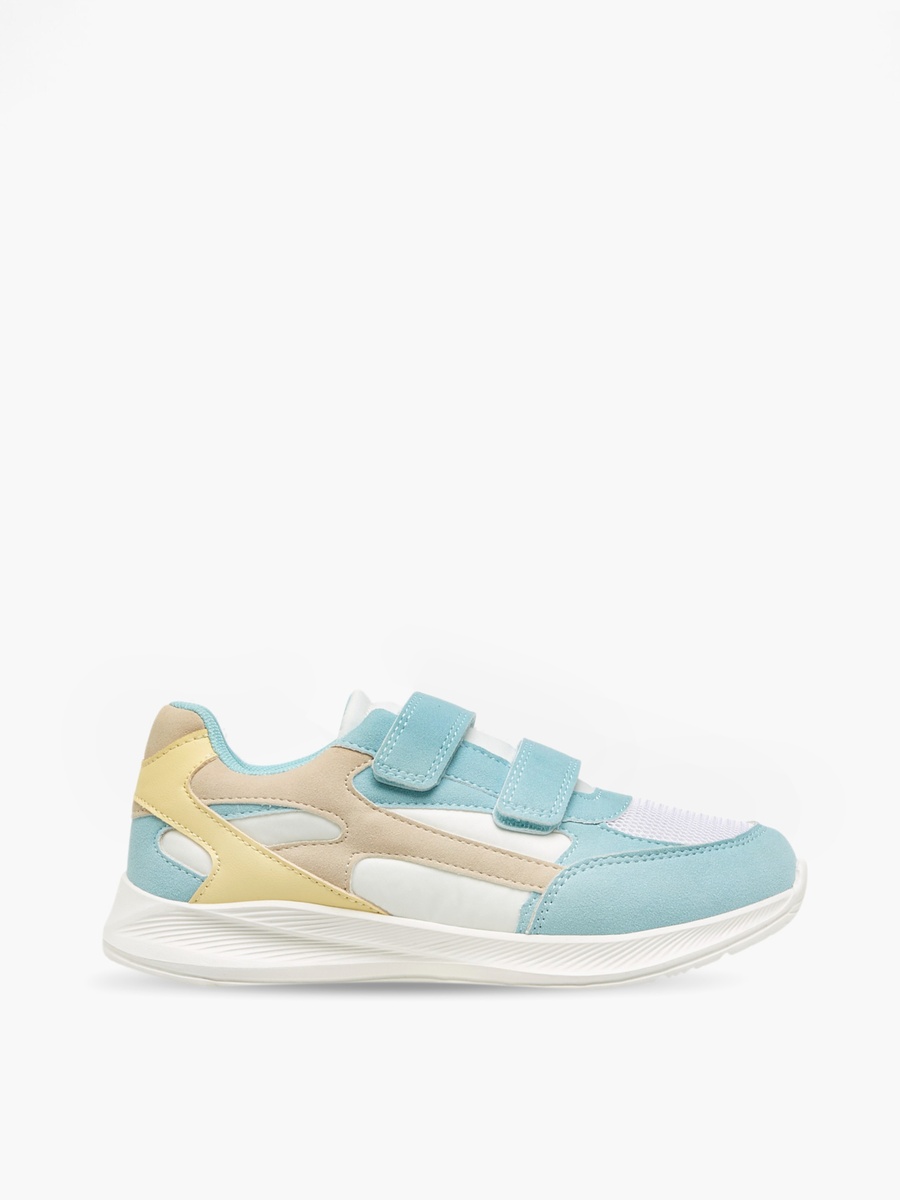 Colourblock Sneakers with Hook and Loop Closure