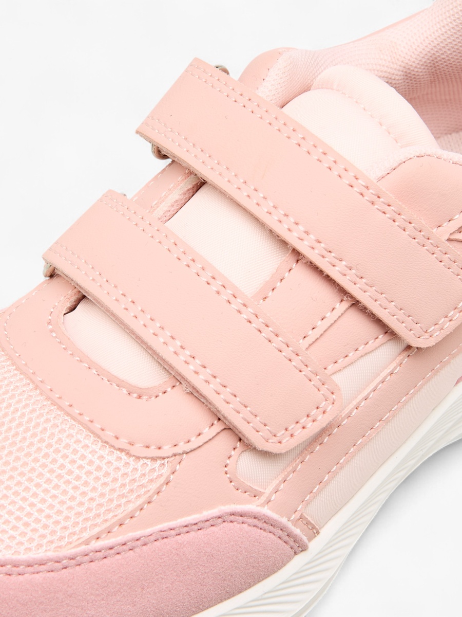 Panelled Sneakers with Hook and Loop Closure
