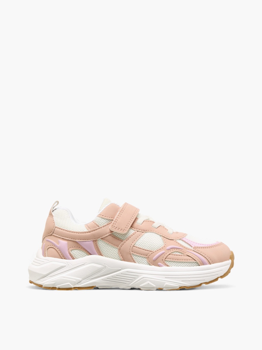 Panelled Sneakers with Hook and Loop Closure