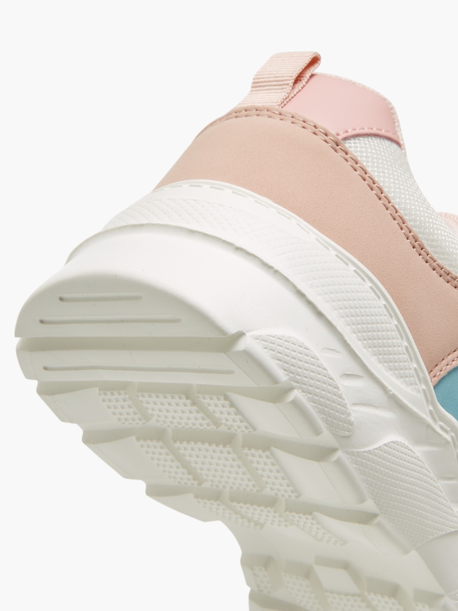 Colourblock Sneakers with Hook and Loop Closure