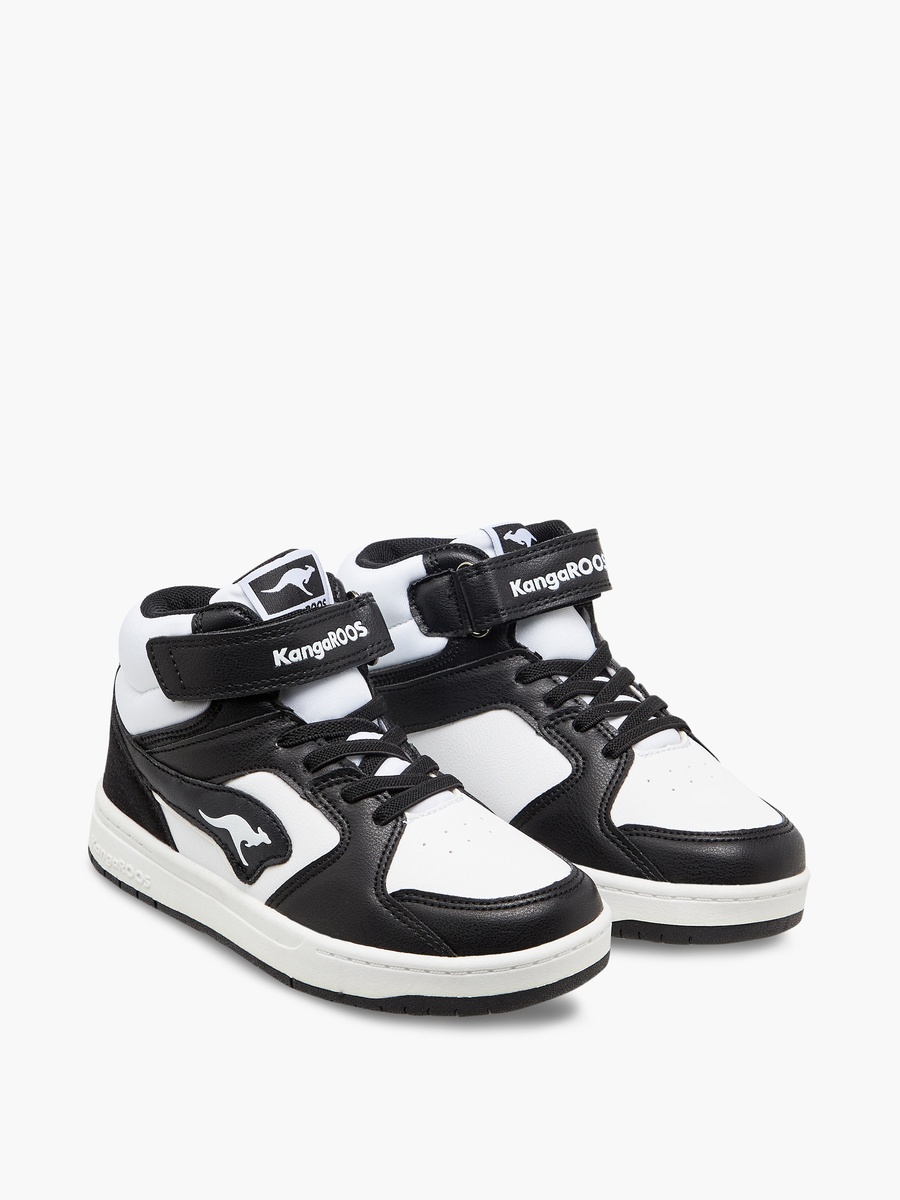 Color Block High Top Sneakers with Hook and Loop Closure