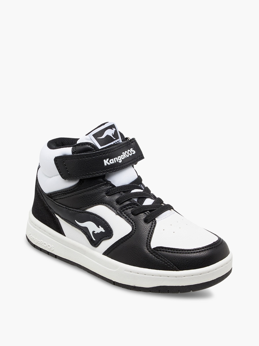 Color Block High Top Sneakers with Hook and Loop Closure