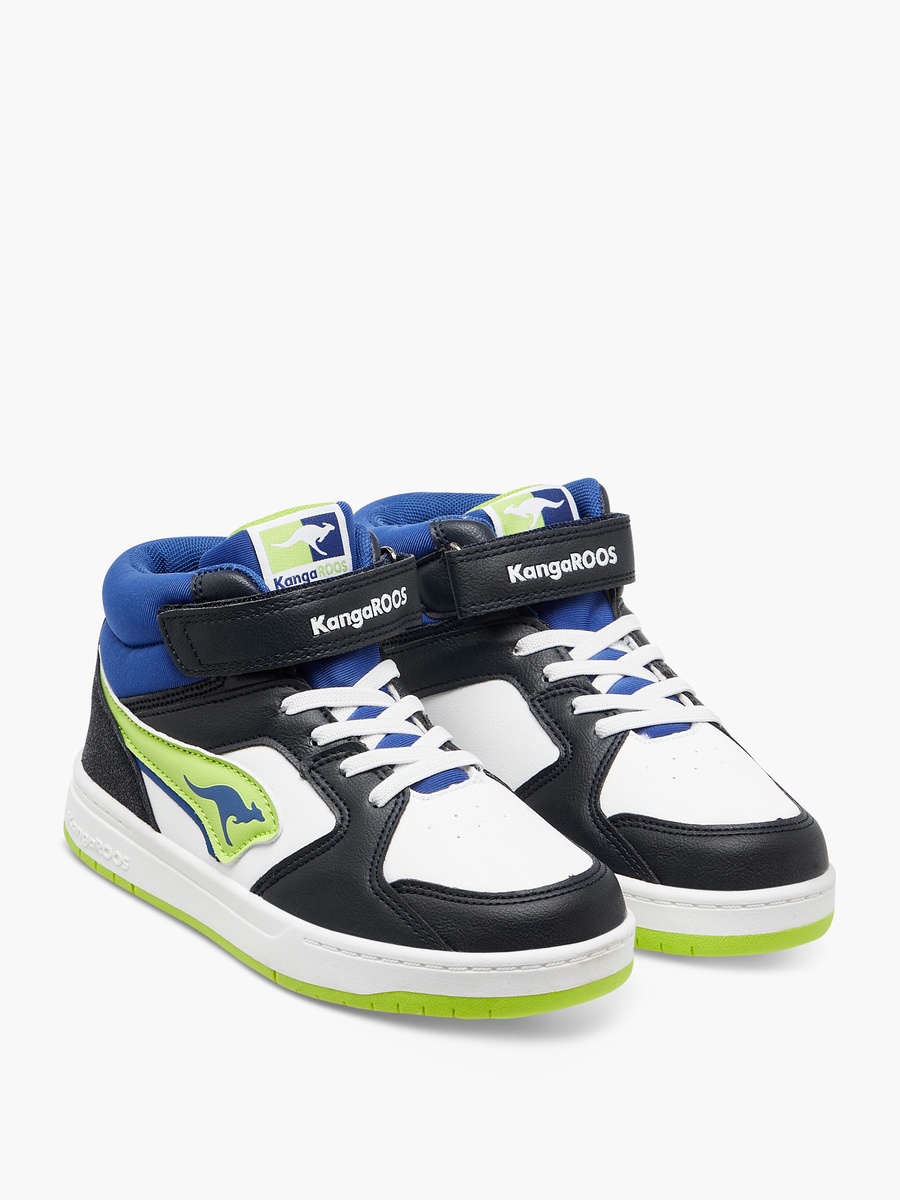 Color Block High Top Sneakers with Hook and Loop Closure