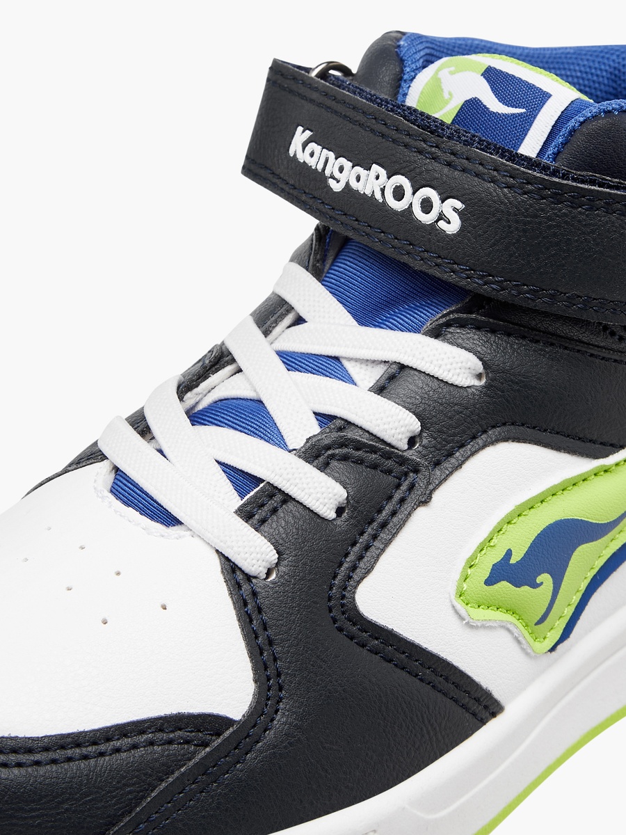 Color Block High Top Sneakers with Hook and Loop Closure