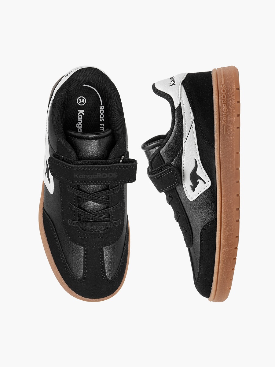 Panelled Sneakers with Hook and Loop Closure