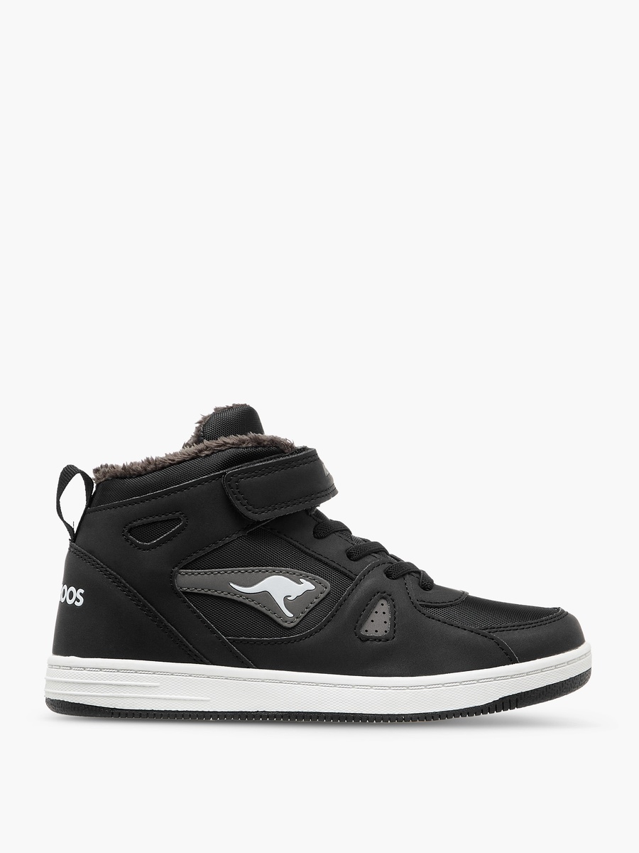 Panelled High Top Sneakers with Hook and Loop Closure