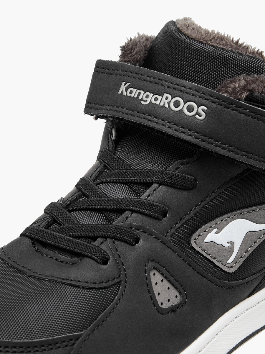 Panelled High Top Sneakers with Hook and Loop Closure