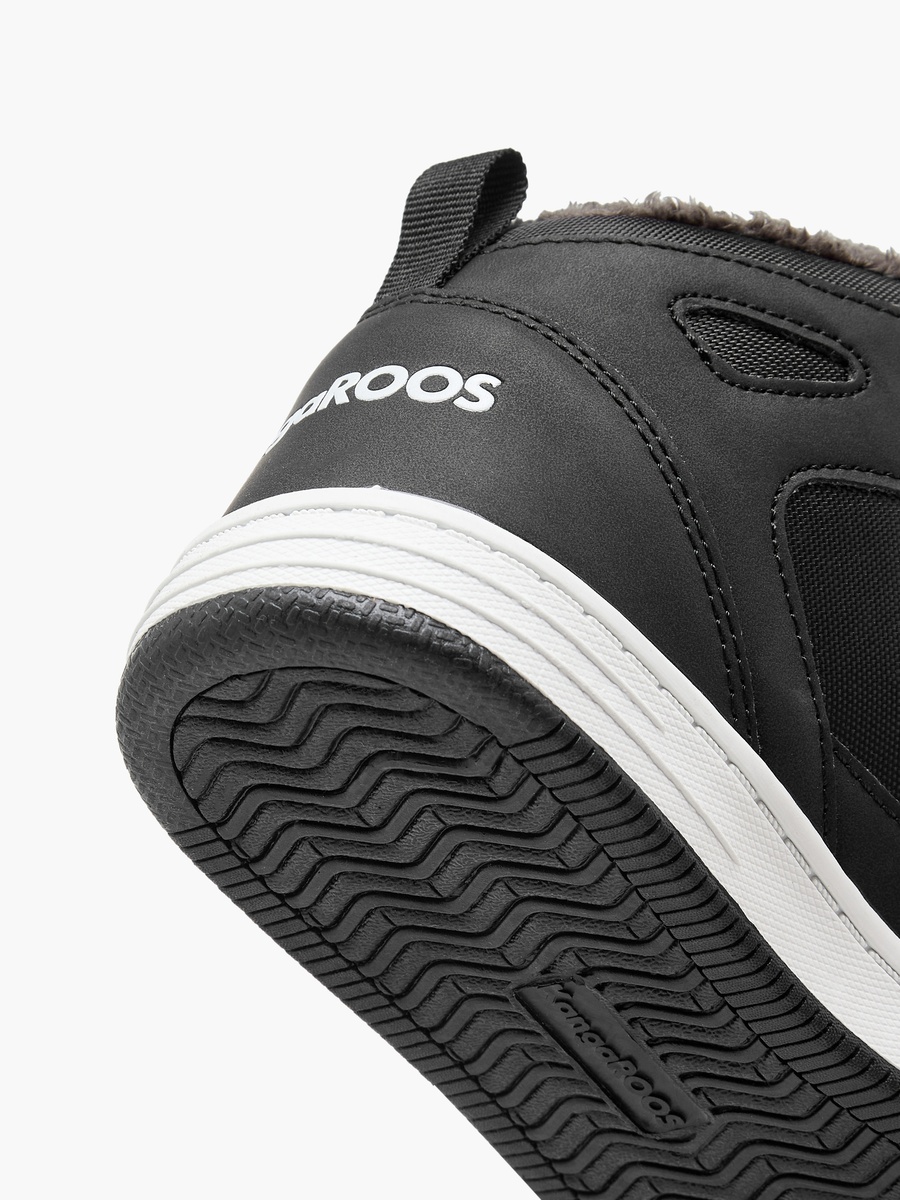 Panelled High Top Sneakers with Hook and Loop Closure