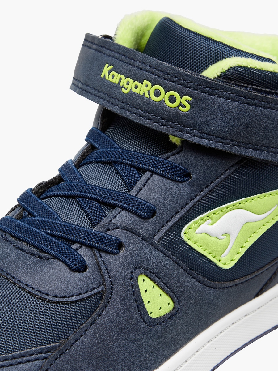 Panelled High Top Sneakers with Hook and Loop Closure
