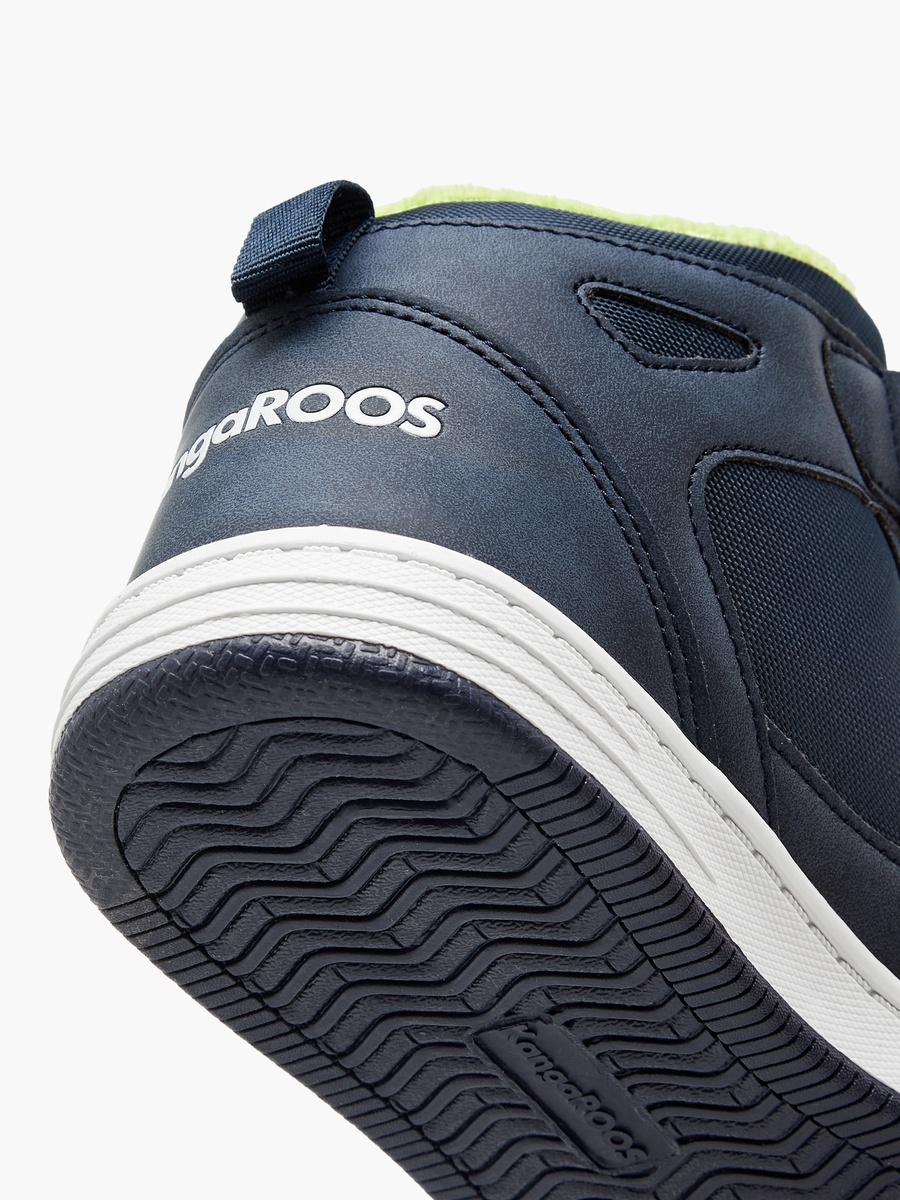 Panelled High Top Sneakers with Hook and Loop Closure