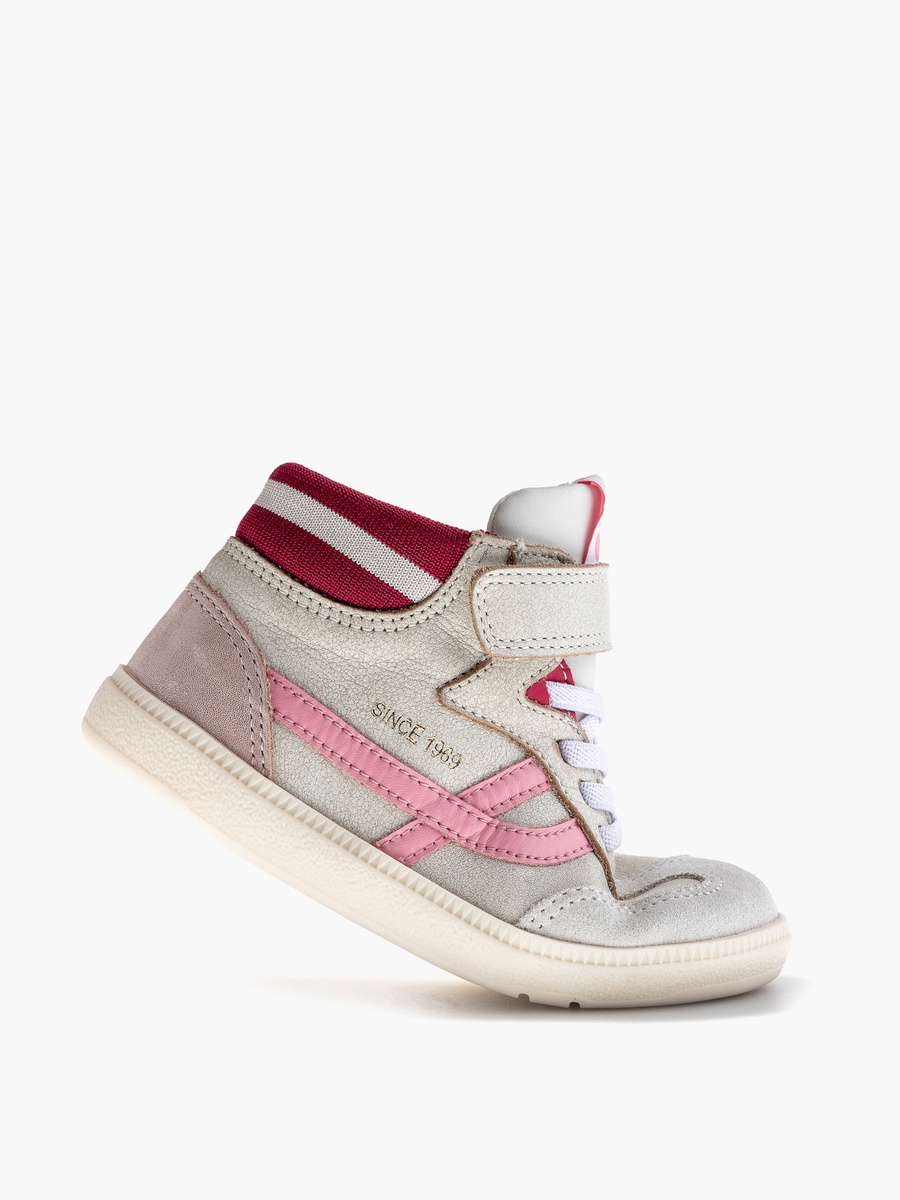 High Top Sneakers with Hook and Loop Closure - 211132