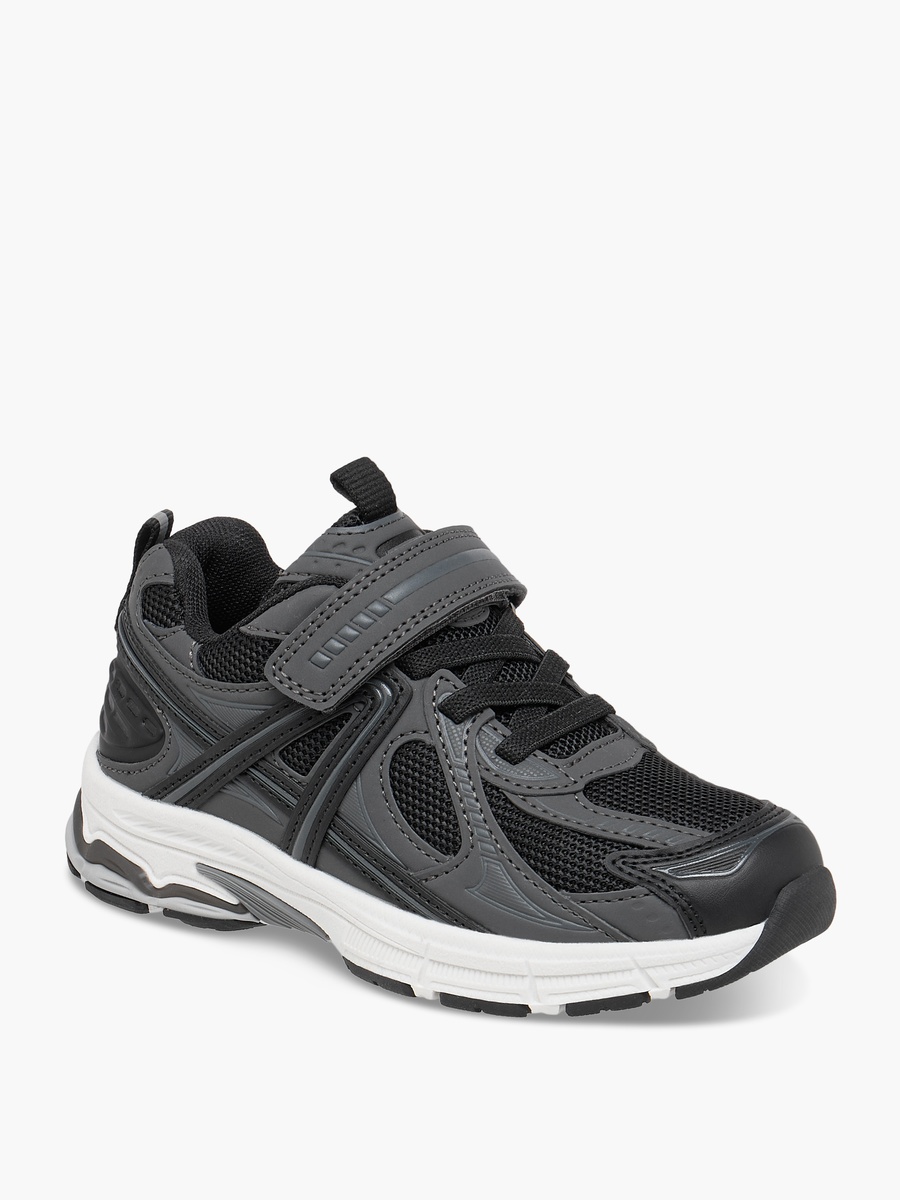 Panelled Sneakers with Hook and Loop Closure