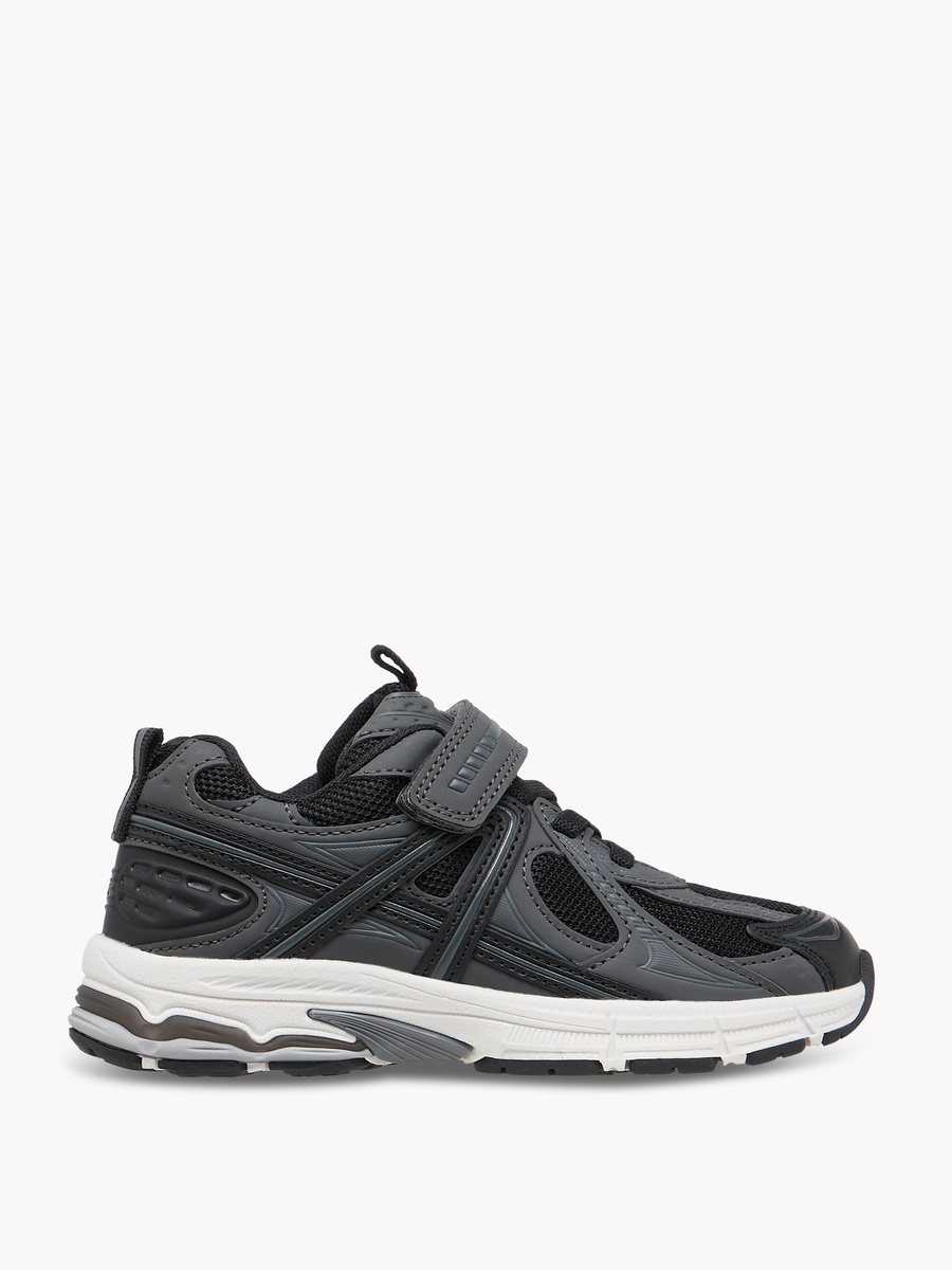 Panelled Sneakers with Hook and Loop Closure