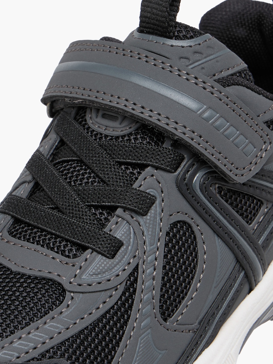 Panelled Sneakers with Hook and Loop Closure
