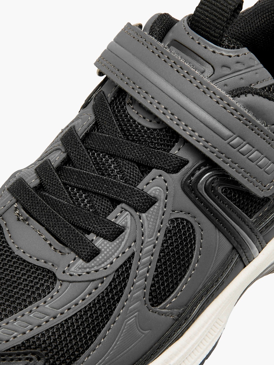 Panelled Sneakers with Hook and Loop Closure