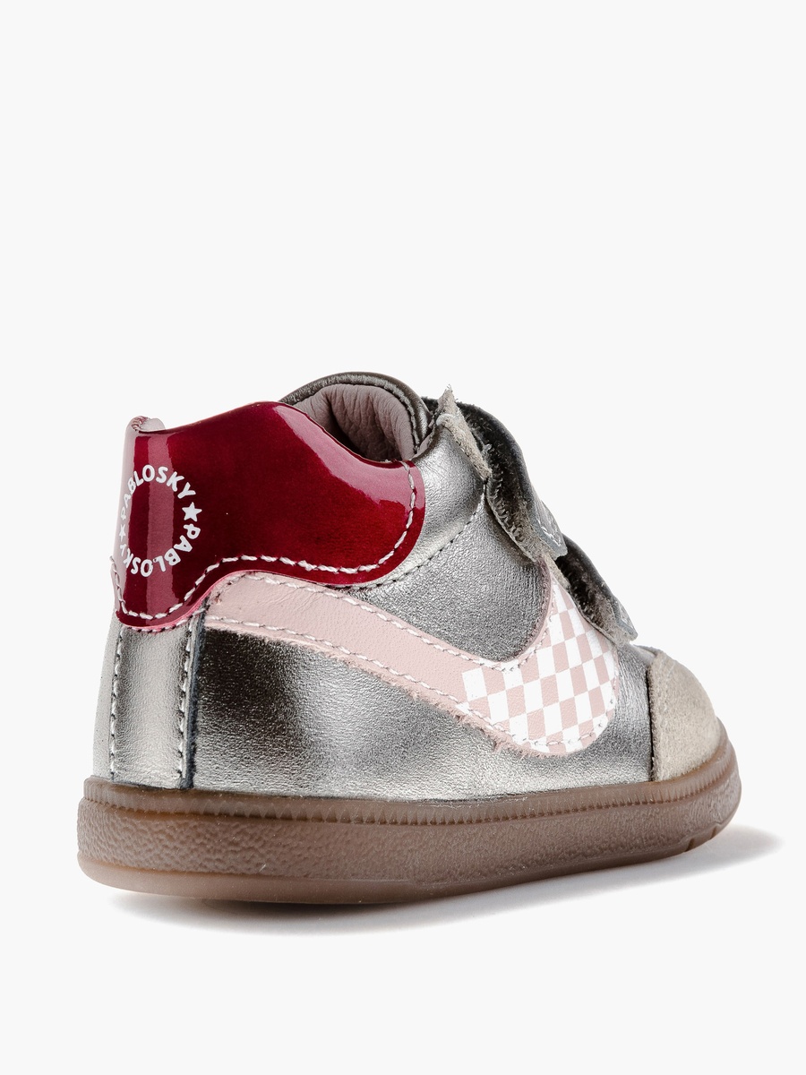 High Top Sneakers with Hook and Loop Closure - 062750