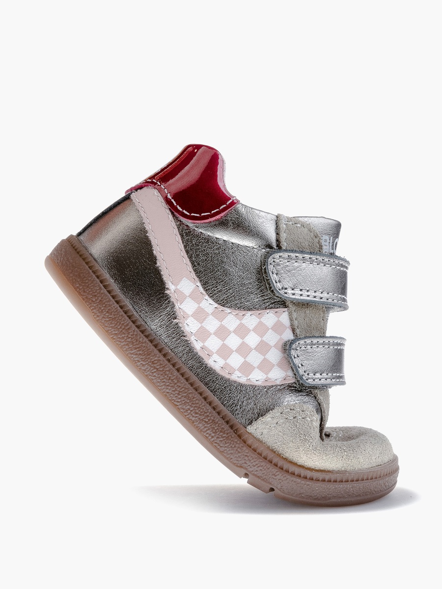 High Top Sneakers with Hook and Loop Closure - 062750
