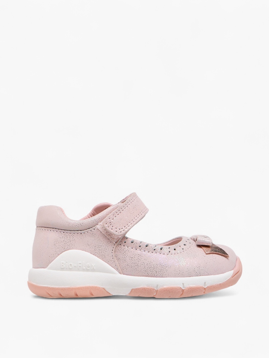 Bow Accent Mary Jane Shoes with Hook and Loop Closure
