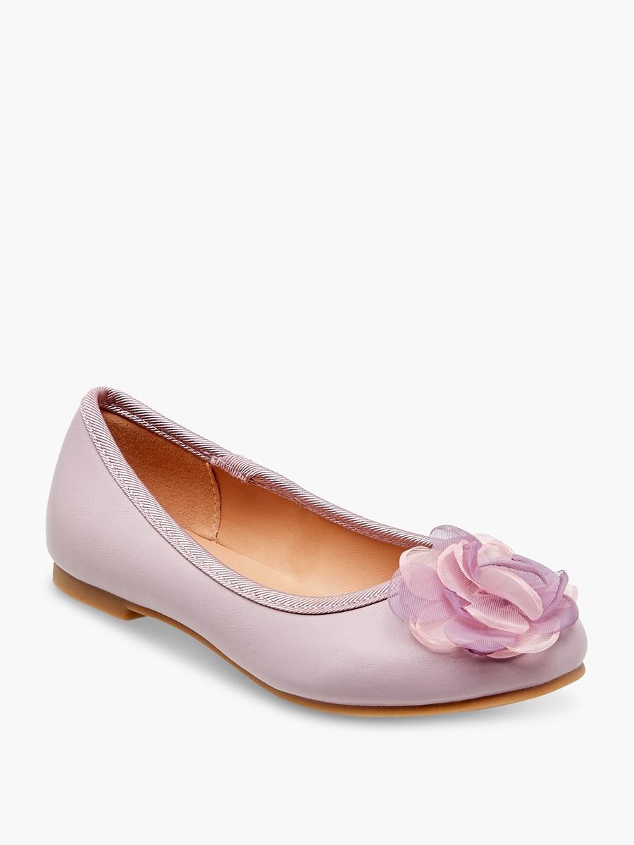 Floral Accent Slip-On Ballerina Shoes