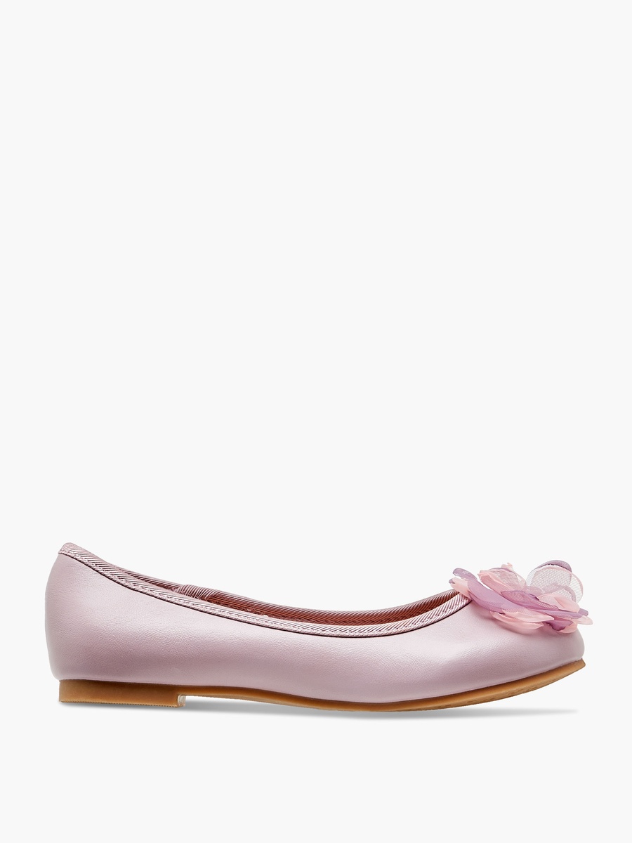 Floral Accent Slip-On Ballerina Shoes