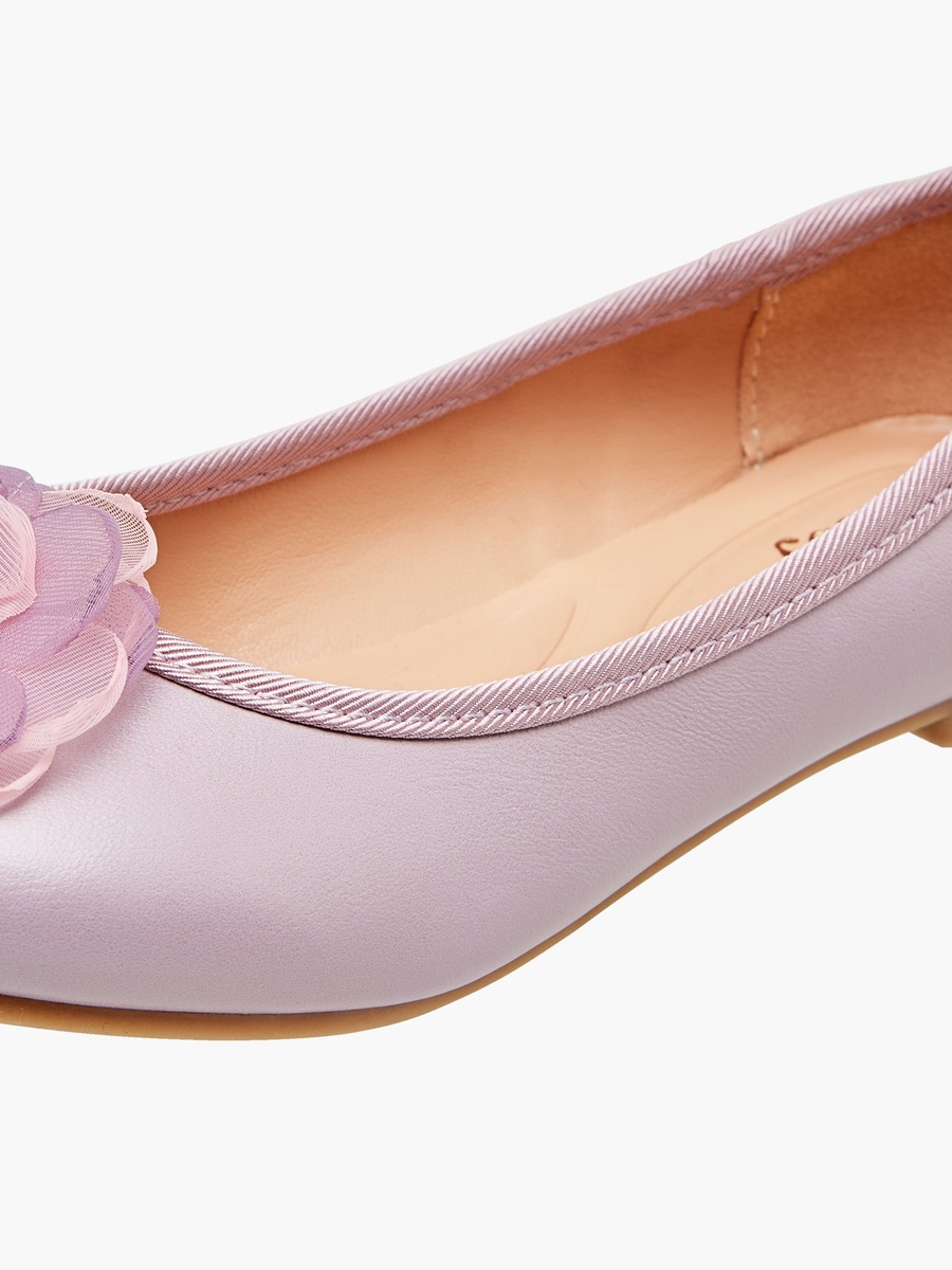 Floral Accent Slip-On Ballerina Shoes