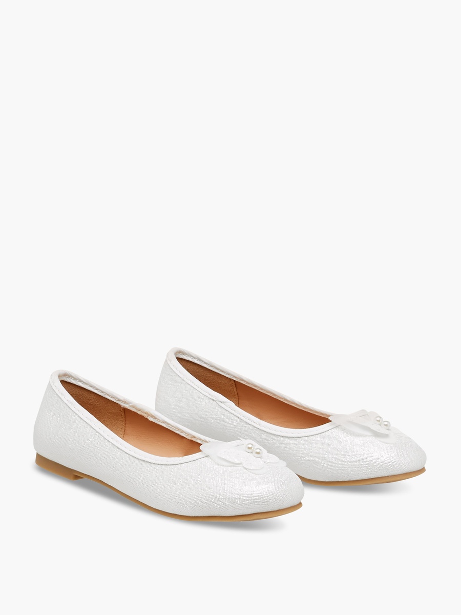 Butterfly Accent Slip-On Ballerina Shoes