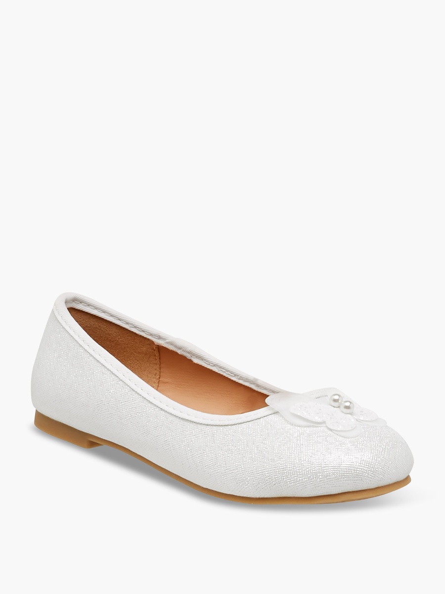 Butterfly Accent Slip-On Ballerina Shoes