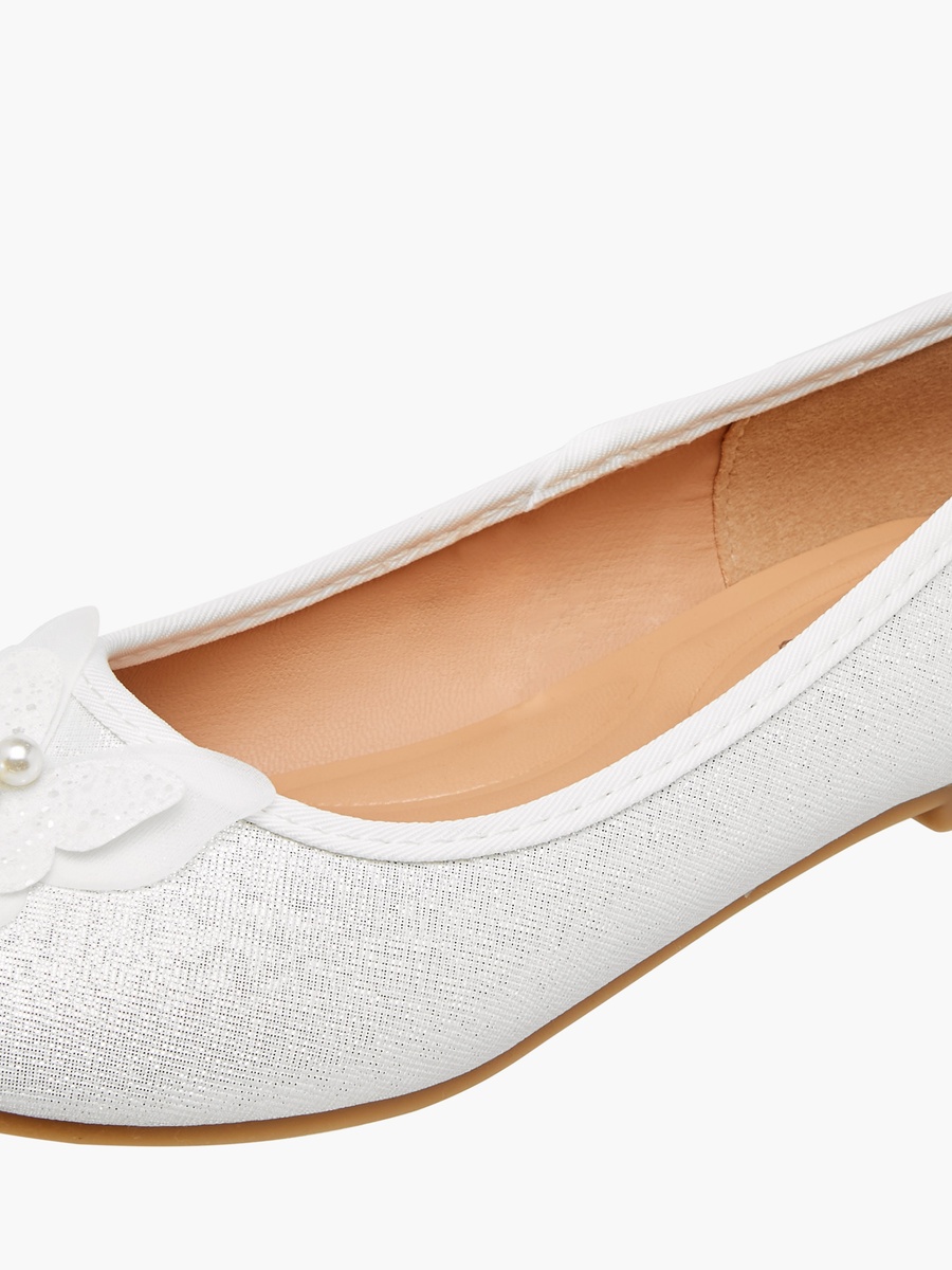 Butterfly Accent Slip-On Ballerina Shoes