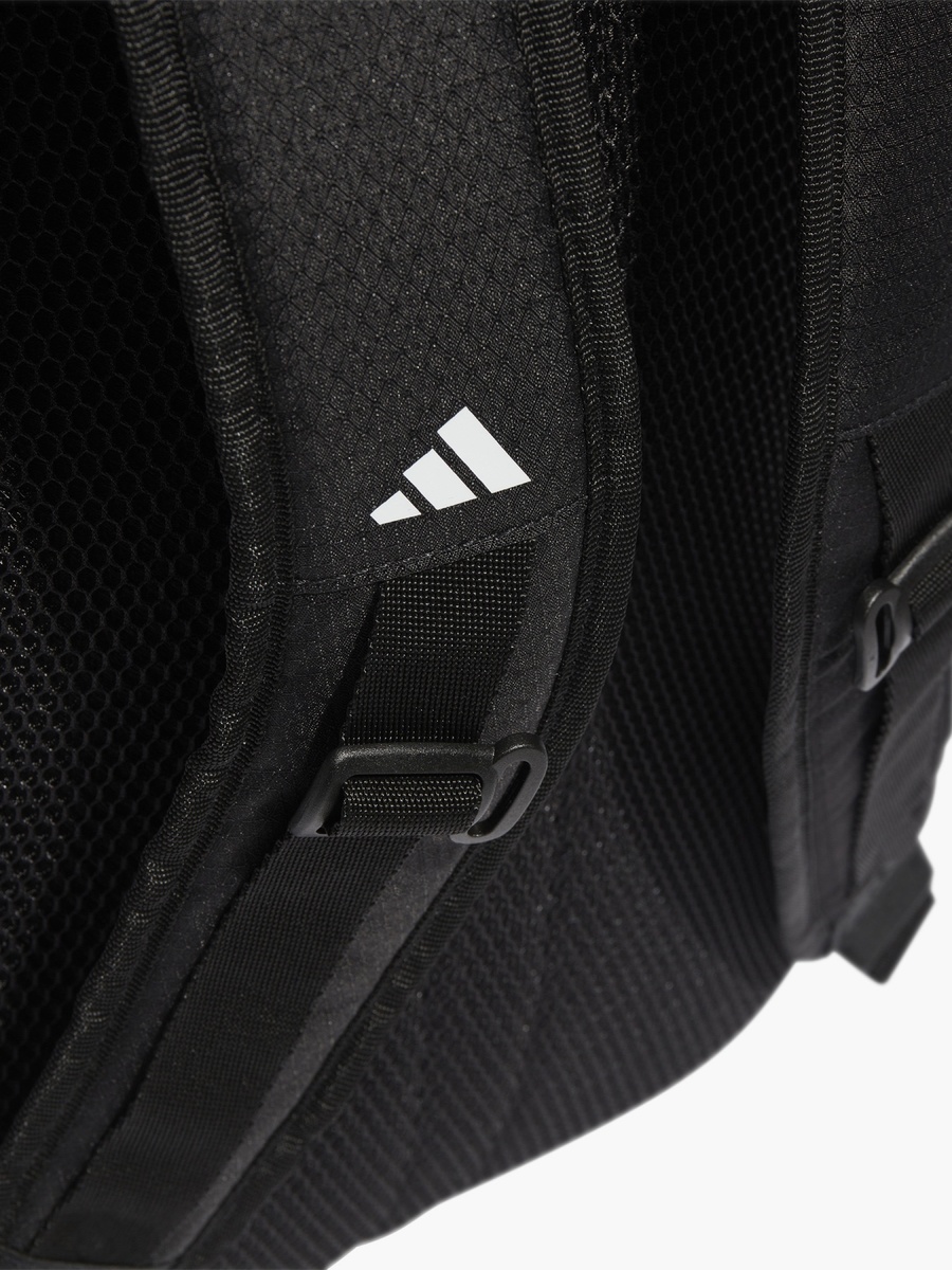Logo Striped School Backpack with Adjustable Shoulder Straps - 16x30x46 cm