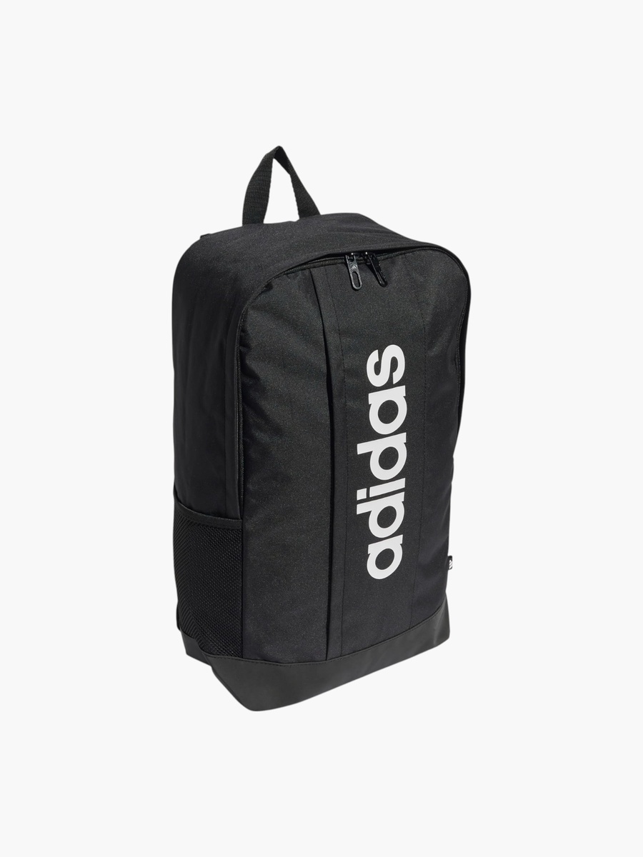 Logo Print School Backpack with Adjustable Straps and Zip Closure