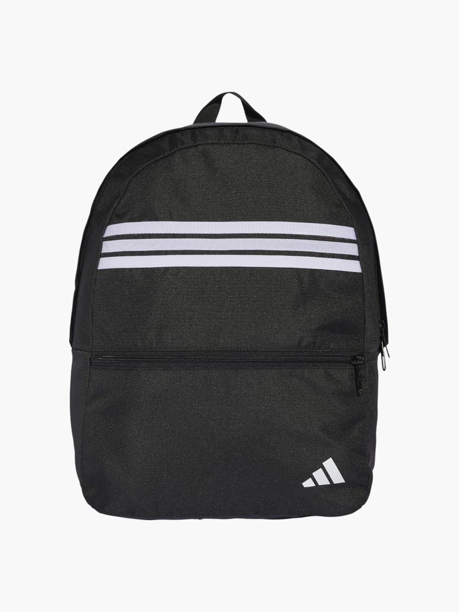 Logo Print School Backpack with Adjustable Straps and Zip Closure
