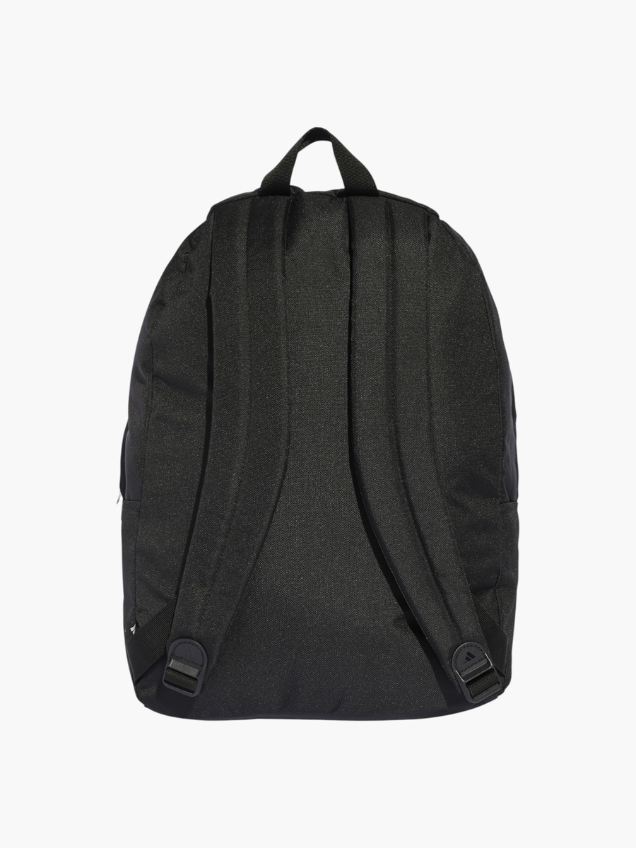 Logo Print School Backpack with Adjustable Straps and Zip Closure