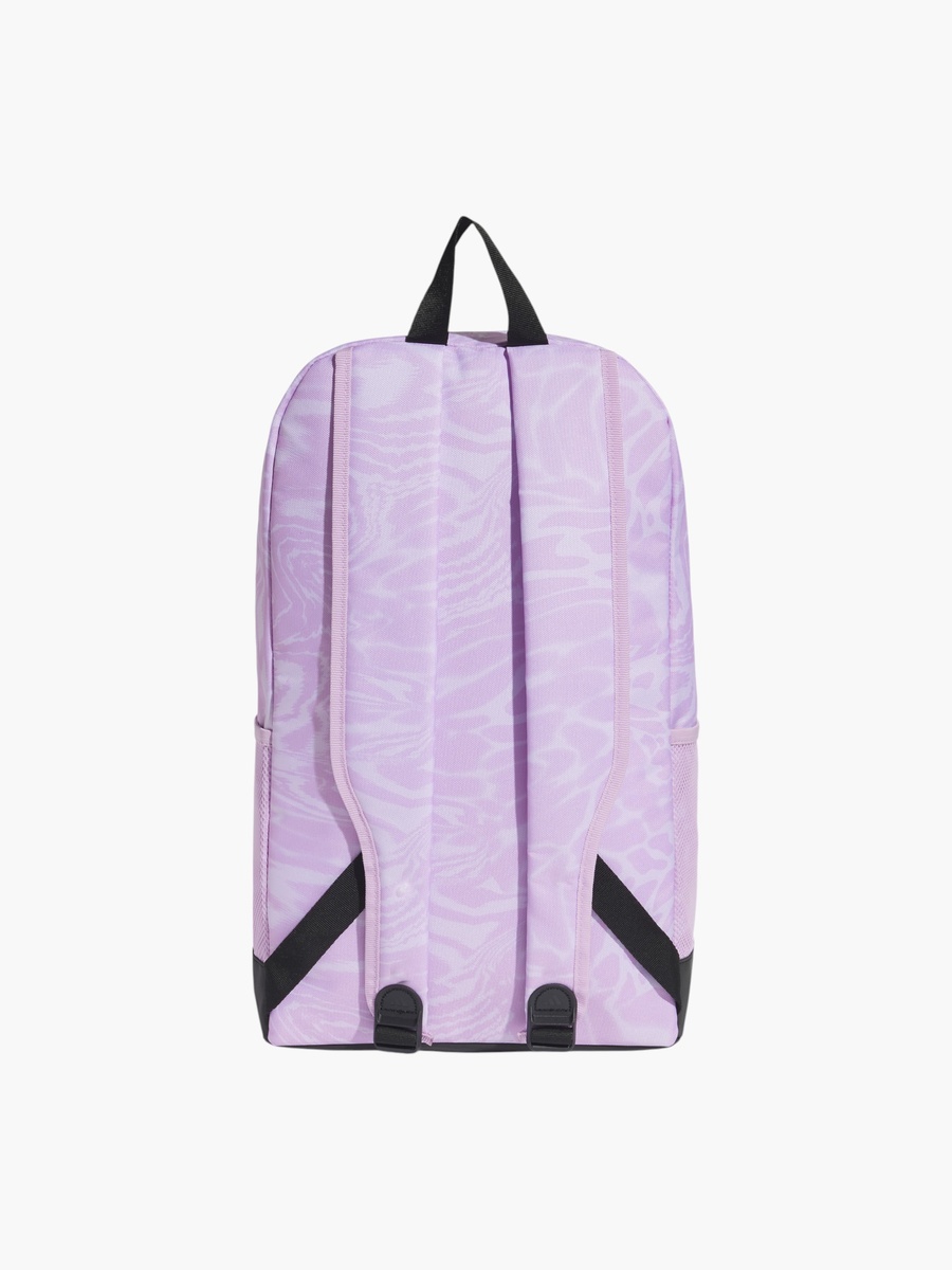 Logo Print School Backpack with Adjustable Straps and Zip Closure